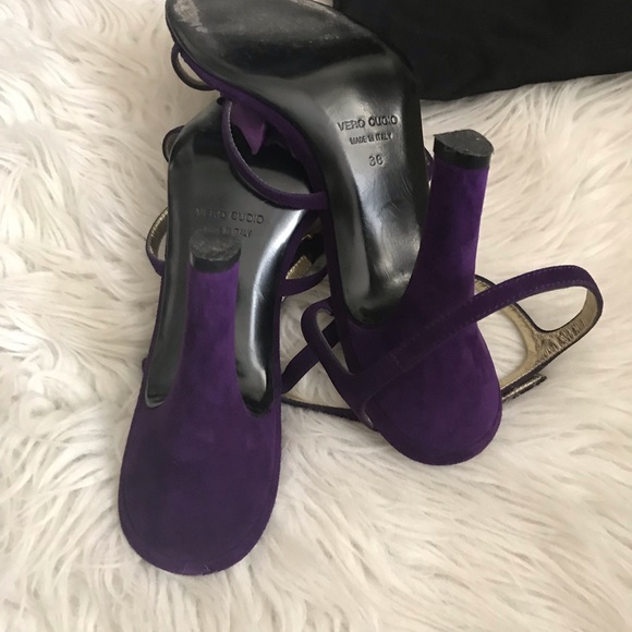 Dolce & Gabana Purple Suede Heels - Picture 6 of 8
